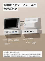19 IPSミニモニター 3.5インチ USB-C ハブ一体型 | AIDA64対応 / サブディスプレイ/ミニPC風設計 (960x640解像度)