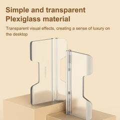 Hagibis MacBook Pro Air用 縦型ノートパソコンスタンド 透明デスクトップ重力ホルダー ノートパソコンサポート Surface Bookタブレット用