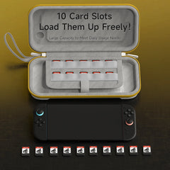 Hagibis Nintendo Switch用キャリングケース 2個入り PUレザーバッグ ポータブルトラベルポーチケース ゲームカートリッジ10個付き NSアクセサリー