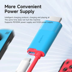 Hagibis Switchドック Nintendo Switch/OLED対応 USB C - HDMI対応ケーブルアダプター 4K60Hz 100W PD ノートパソコン SteamDeck ROG Ally対応