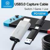 Hagibis USB 3.0 ビデオキャプチャカード HDMI - USB-A/Type-C キャプチャケーブル PD 100W Quest 3 Switch ゲームライブストリーミングレコーダー用