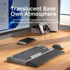 Hagibis アクリル製 磁気キーボード リストレスト 人間工学に基づいた低反発素材 タイピングが楽 痛み軽減 オフィス用 デスクトップ収納オーガナイザー