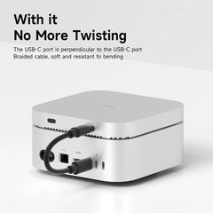 Hagibis USB4ケーブル 垂直プラグ USB C - USB C ショートケーブル 80Gbps 240W PD3.1 8Kコード Thunderbolt 4/5 Mac mini M4 Mac Studio用