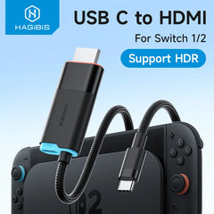 Hagibis Switch 2 ドックステーション ポータブル TV ドック 4K60Hz USB C - HDMI ケーブル スイッチからモニターへ 100W PD 対応 Switch 2/OLED ノートパソコン ROG 用