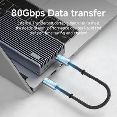 Hagibis USB4 電話用ストラップケーブル ポータブル USB C - Type-C リストストラップケーブル 240W 80Gbps Thunderbolt 4/5 iPhone 17 Pro SSD用