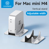 Hagibis Mac Mini M4/M4 Pro用 縦置きスタンド アルミ合金製 ノートパソコン デスクトップスタンド 滑り止め 調節可能 新型Mac mini用ホルダー
