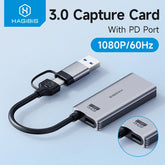 Hagibis USB 3.0 ビデオキャプチャカード(100W PD対応、Meta Quest 3 iPad HDMI to USB/Type-C ゲームライブストリーミングビデオレコーダー対応)