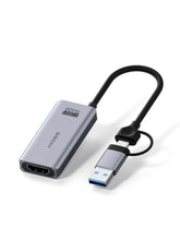 USB-C & A対応 4K HDMIキャプチャカード 100W PD給電 / 1080p 60fps録画 / ゲーム・配信・VR対応