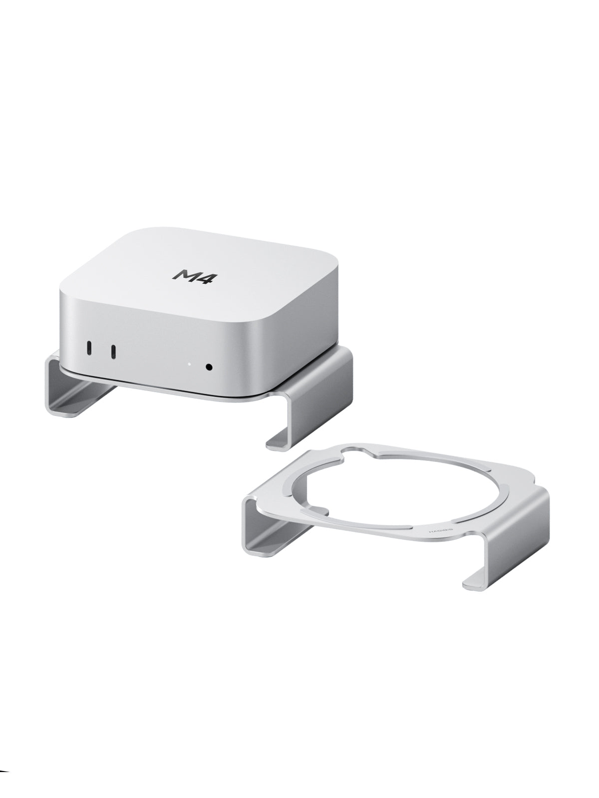Mac Mini M4/M4 Pro 2024対応 アルミ通気放熱スタンド｜防水フィルター＆滑り止めシリコン｜省スペース収納