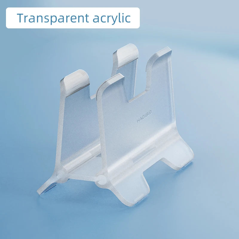 Hagibis MacBook Pro Air用 縦型ノートパソコンスタンド 透明デスクトップ重力ホルダー ノートパソコンサポート Surface Bookタブレット用