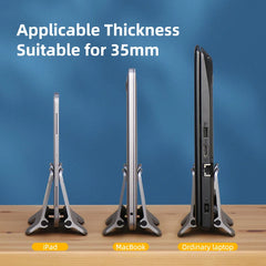 Hagibis 垂直ノートパソコンスタンド デスクトップ重力ホルダー アルミ製ノートブックドック 省スペース MacBook/Surface/HP/Dell/Chrome Book用
