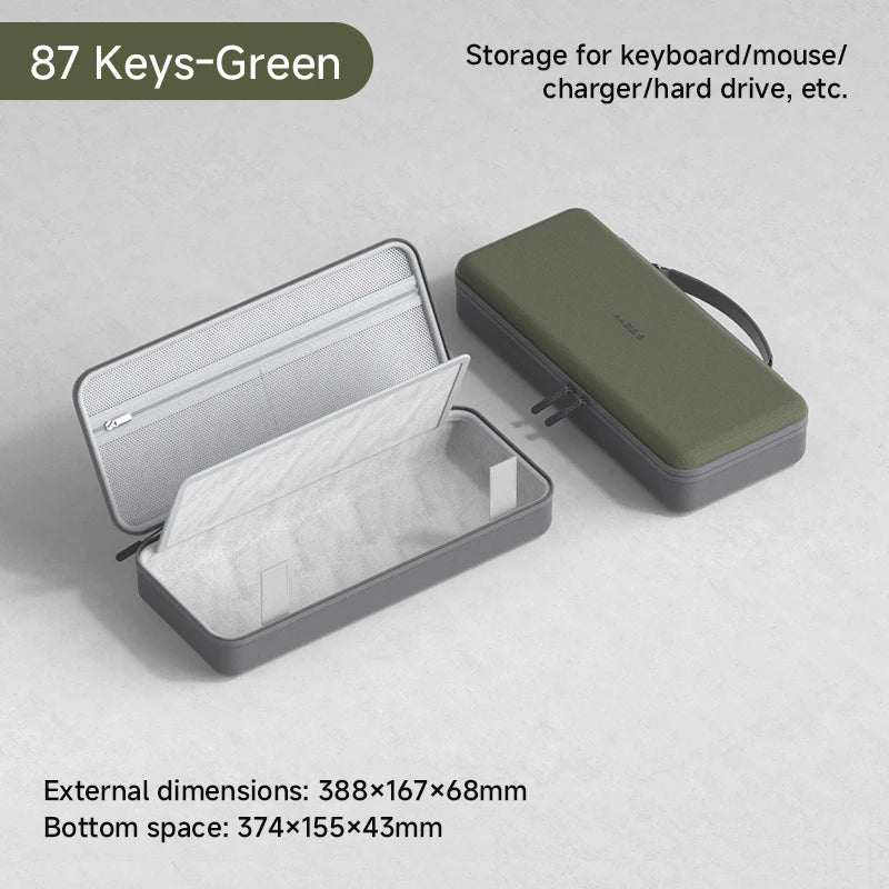 Hagibis キーボード ポータブル キャリングケース 68/87 キー EVA トラベルポーチ 電子オーガナイザー トラベルケース バッグ ハードシェル 耐衝撃