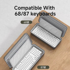 Hagibis キーボード ポータブル キャリングケース 68/87 キー EVA トラベルポーチ 電子オーガナイザー トラベルケース バッグ ハードシェル 耐衝撃
