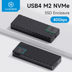 Hagibis USB 4.0 40Gbps M.2 NVMe SSDエンクロージャ（Thunderbolt 4/3 USB 3.2/3.1/3.0対応）ASM2464外付けハードドライブケース