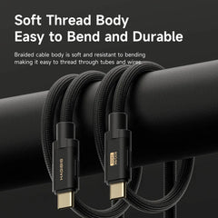 Hagibis USB C to USB C ケーブル 240W PD3.1 USB4 80Gbps 8K@60Hz ソフト急速充電コード MacBook Pro iPad iPhone ノートパソコン Dell XPS用