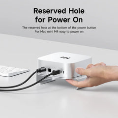 Hagibis デスクトップスタンド Mac mini M4/M4 Pro 2024 放熱ブラケット アルミ合金マウントドック 冷却ホルダー アクセサリー