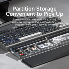 Hagibis アクリル製 磁気キーボード リストレスト 人間工学に基づいた低反発素材 タイピングが楽 痛み軽減 オフィス用 デスクトップ収納オーガナイザー