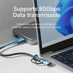 Hagibis 240W USB C to C アダプター（ストラップ付き）80Gbps 90度変換 8Kビデオ USB4 アダプター MacBook iPhone 17 Pro タブレット用