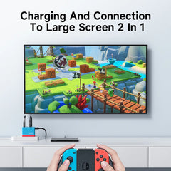 Hagibis Switch ポータブルドック 65W GaN 急速充電器 4K ギガビットイーサネット TV ドッキングステーション Nintendo Switch/OLED 用電源