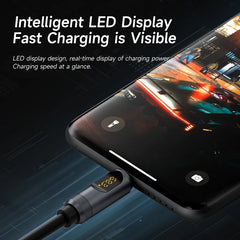 Hagibis USB Cケーブル（LEDディスプレイ付き）Type C to C急速充電ケーブル PD 240W シリコン充電コード iPhone 17 Macbook Pro Air用