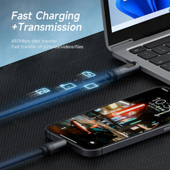 Hagibis USB Cケーブル（LEDディスプレイ付き）Type C to C急速充電ケーブル PD 240W シリコン充電コード iPhone 17 Macbook Pro Air用