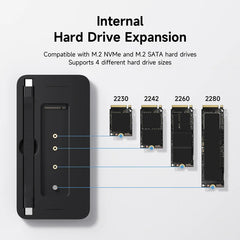 Hagibis 9 in 1 USB C ハブ、M.2 NVMe/SATA SSD エンクロージャ、4K HDMI 対応 100W PD USB 3.1 ドッキングステーション、Windows/Mac OS 対応