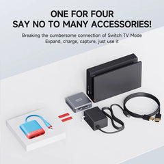 Hagibis Switch ビデオキャプチャカード ポータブル TV ドック Nintendo Switch/OLED ライブストリーミング ゲーミング ノートパソコン ドッキングステーション MS2130