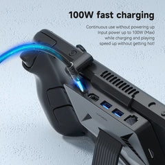 Hagibis 6 in 1 SteamDeck ドッキングステーション ドックホルダー OLED ハブ USB C - RJ45 4K@60Hz HDMI 急速充電ベース ハンドヘルドアクセサリ