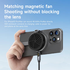 Hagibis マグネティック M.2 2230 NVMe SSD エンクロージャ USB C 3.2 Gen2 - NVMe PCI-E Magsafe SSD ケース 100W PD iPhone 16 ProRes MacBook 用