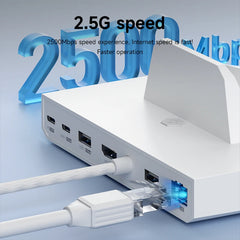 Hagibis ROG Ally/Steamデッキ/Switch/OLEDドック 6 in 1ユニバーサルドッキングステーション 4K HDMI 2.5G RJ45 100W PD RGBライト USB Cハブ付き