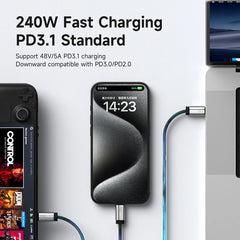 Hagibis USB C - USB C フル機能ケーブル 超ソフト USB4 80Gbps 8K 240W 急速充電コード Thunderbolt 4/5 iPhone ノートパソコン用