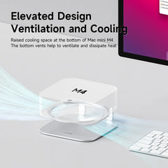 Hagibis デスクトップスタンド Mac mini M4/M4 Pro 収納ホルダー アルミドック 放熱ブラケット 冷却マウントアクセサリー